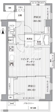 メゾンカルム西新宿 209 間取り図