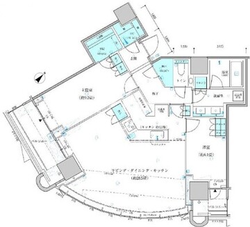 パークタワー勝どき M-4022 間取り図