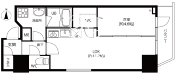 エルスタンザ駒形 1101 間取り図