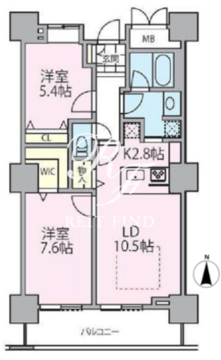 ロイヤルパークスタワー南千住 1909 間取り図