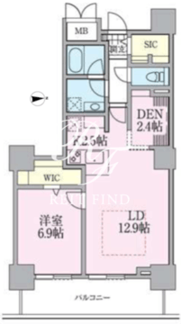 ロイヤルパークスタワー南千住 2513 間取り図