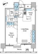 レジディアタワー目黒不動前 905 間取り図