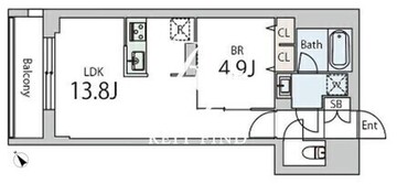 グランデュオ千歳船橋6 404 間取り図