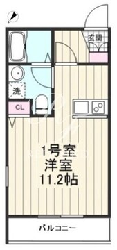 クリアル門前仲町 201 間取り図