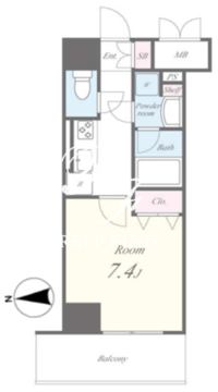 グランククナ 805 間取り図