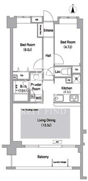 コンフォリア下落合 407 間取り図