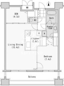 レジディア西麻布 1102 間取り図