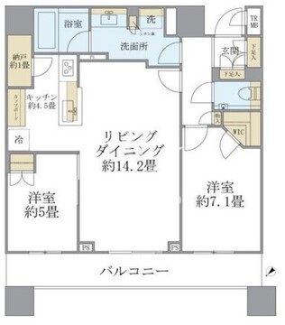 ブリリアタワーズ目黒 S-2702 間取り図