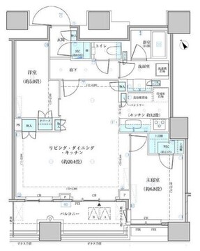 パークタワー勝どき S-1628 間取り図