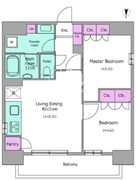 クロスレジデンス神田神保町 1302 間取り図