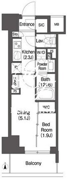 コンフォリア東新宿 417 間取り図