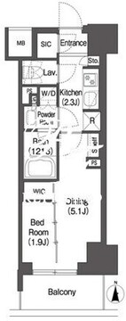 コンフォリア東新宿 412 間取り図