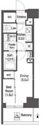 コンフォリア東新宿 1118 間取り図