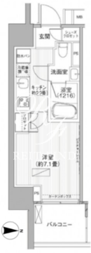 ヒューリックレジデンス新御茶ノ水 1001 間取り図