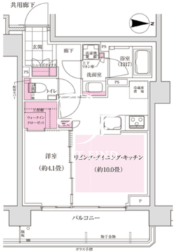 ディームス東陽町 306 間取り図