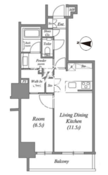 ザ・パークハビオ上野 702 間取り図