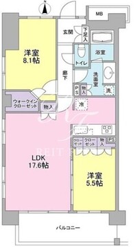 アンビエンテ経堂 905 間取り図