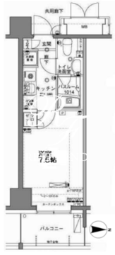 ＭＦＰＲコート木場公園 714 間取り図