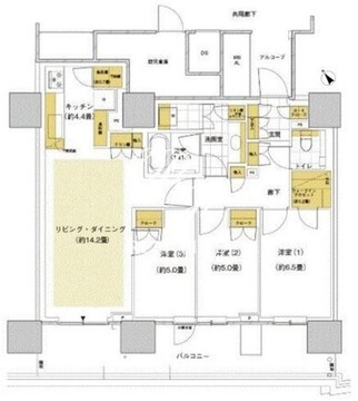 晴海フラッグ SUN-F-602 間取り図