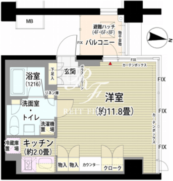 ガーデニエール砧レジデンス 208 間取り図