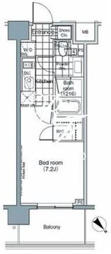 パークハビオ赤坂 807 間取り図