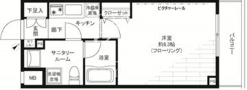 グランドコンシェルジュ麻布 802 間取り図