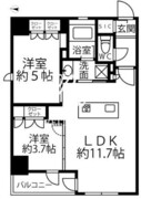 クリオラベルヴィ新富町 201 間取り図