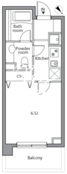 レジディア赤坂 308 間取り図