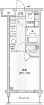 レジディア笹塚2 216 間取り図