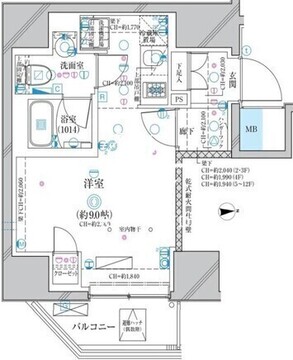 ディアレイシャス蒲田2 1202 間取り図