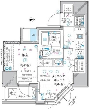 ディアレイシャス蒲田2 201 間取り図