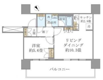 ブリリアタワー浜離宮 1811 間取り図