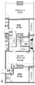 東雲キャナルコートCODAN 12-610 間取り図