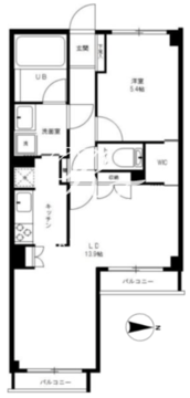 カスタリア原宿 203 間取り図