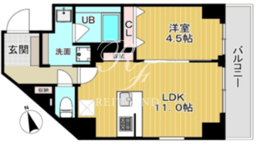 ミルーナヒルズD駒込 802 間取り図