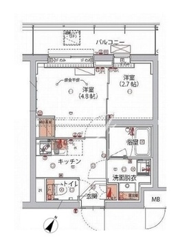 ハーモニーレジデンス神楽坂ヒルズセカンド 109 間取り図