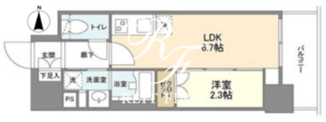 リアンシエルブルー田端 402 間取り図