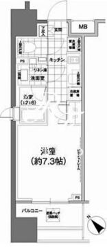 パークハビオ武蔵小山 901 間取り図