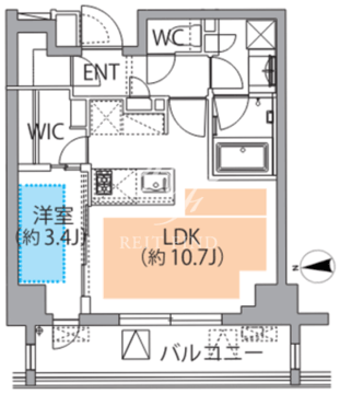 レスピール蓮根 203 間取り図