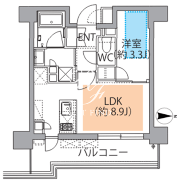 レスピール蓮根 506 間取り図