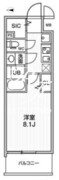 ルーツ菊川 404 間取り図