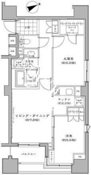 パークハビオ八丁堀 908 間取り図