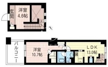 レジデンスシャルマン月島 734 間取り図