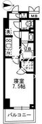 レジディア亀戸 407 間取り図