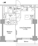 ザ・パークハビオ新宿 125 間取り図