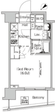 プラウドフラット門前仲町4 1003 間取り図