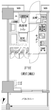 パークハビオ渋谷本町レジデンス 306 間取り図