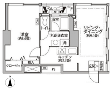 東雲キャナルコートCODAN 11-714 間取り図