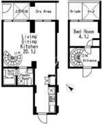 プライムアーバン目黒三田 106 間取り図