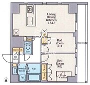 クレストコート東日暮里 804 間取り図